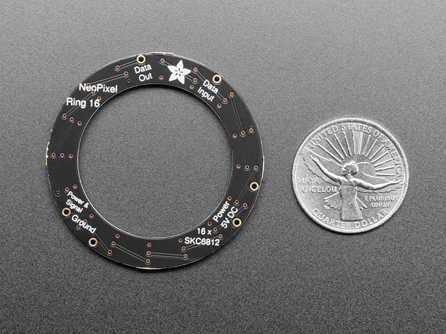 NeoPixel Ring - 16 x 5050 RGB LED with Integrated Drivers