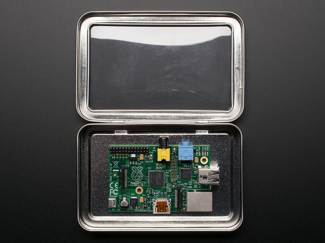 Large Tin With Clear Top Window