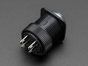16mm Illuminated Pushbutton - White Latching On/Off Switch
