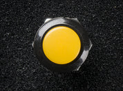 16mm Panel Mount Momentary Pushbutton -  Yellow