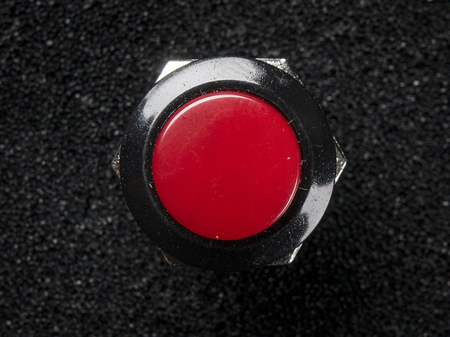16mm Panel Mount Momentary Pushbutton -  Burgundy
