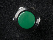 16mm Panel Mount Momentary Pushbutton -  Green