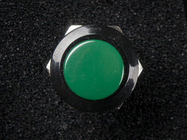 16mm Panel Mount Momentary Pushbutton -  Green