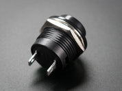 16mm Panel Mount Momentary Pushbutton -  Black