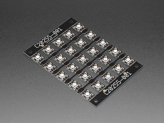 Breadboard-friendly RGB Smart NeoPixel - Sheet of 25