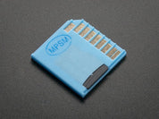 Blue Shortening microSD card adapter for Raspberry Pi & Macbooks