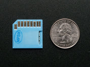 Blue Shortening microSD card adapter for Raspberry Pi & Macbooks