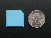 Blue Shortening microSD card adapter for Raspberry Pi & Macbooks
