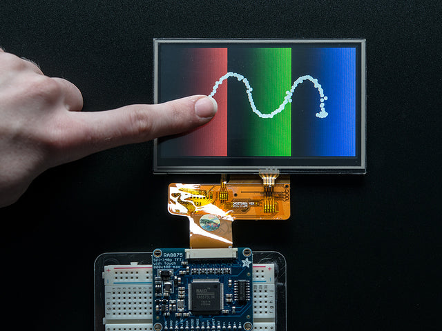 RA8875 Driver Board for 40-pin TFT Touch Displays - 800x480 Max