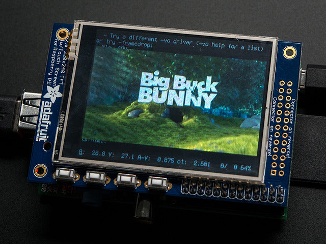 Adafruit PiTFT - 320x240 2.8" TFT+Touchscreen for Raspberry Pi