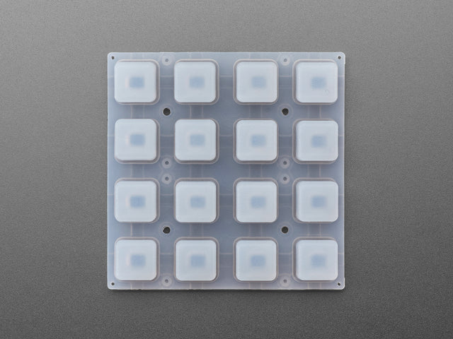 Silicone Elastomer 4x4 Button Keypad - for 3mm LEDs