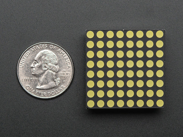 Small 1.2" 8x8 Ultra Bright White LED Matrix
