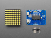 Small 1.2" 8x8 Ultra Bright White LED Matrix + Backpack