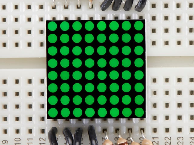 Miniature 0.8" 8x8 Pure Green LED Matrix