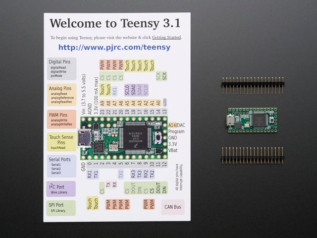 Teensy 3.1 + header