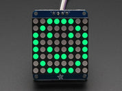 Adafruit Small 1.2" 8x8 LED Matrix w/I2C Backpack - Pure Green