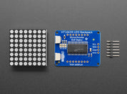 Adafruit Small 1.2" 8x8 LED Matrix w/I2C Backpack - Pure Green