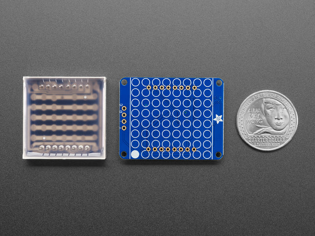 Adafruit Small 1.2" 8x8 LED Matrix w/I2C Backpack - Pure Green