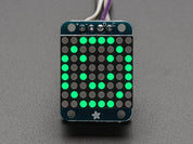 Adafruit Mini 0.8" 8x8 LED Matrix w/I2C Backpack - Pure Green