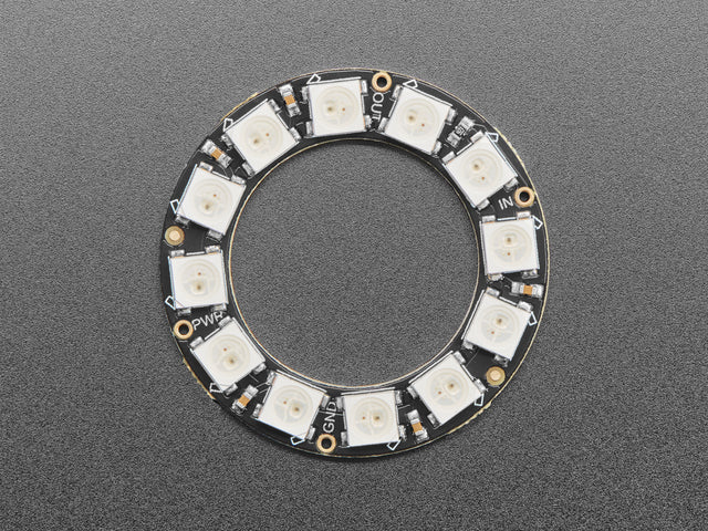NeoPixel Ring - 12 x 5050 RGB LED with Integrated Drivers