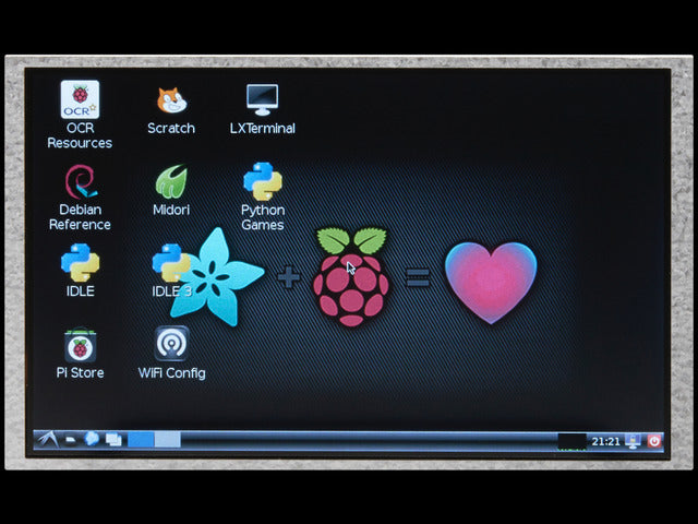 HDMI 4 Pi 5" Display not Touchscreen 800x480 - HDMI/VGA/NTSC/PAL