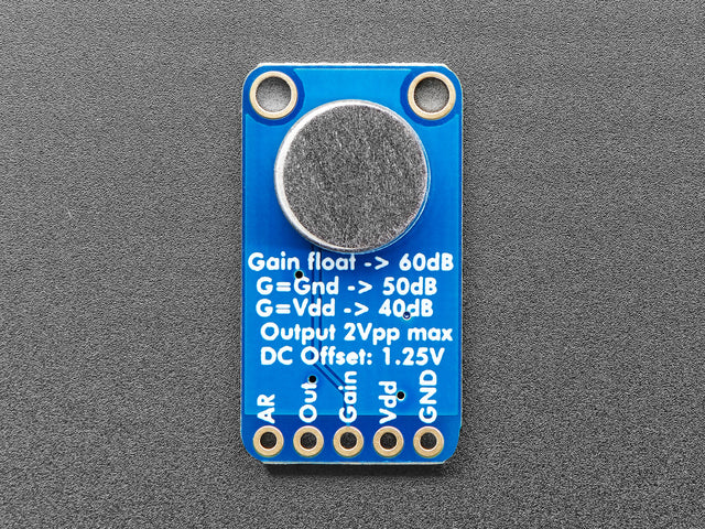 Electret Microphone Amplifier - MAX9814 with Auto Gain Control