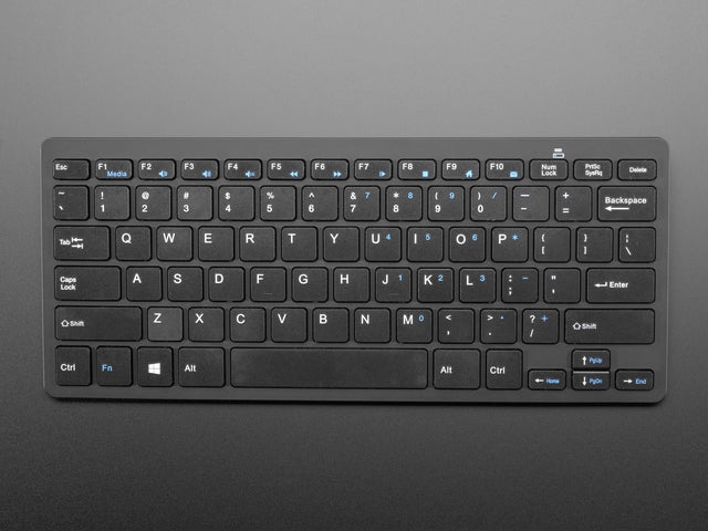 Mini Wireless Keyboard - Black w/ Batteries