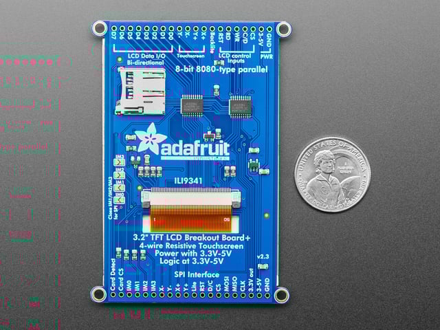 3.2" TFT LCD with Touchscreen Breakout Board w/MicroSD Socket