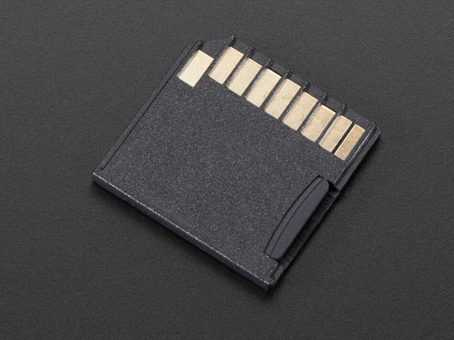 Black Shortening microSD adapter for Raspberry Pi & Macbooks