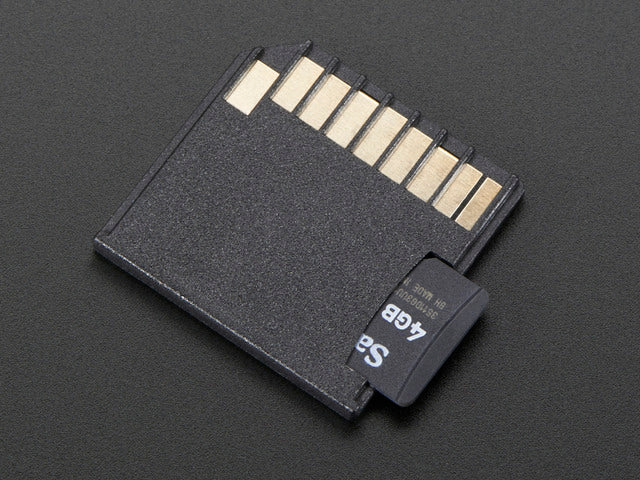 Black Shortening microSD adapter for Raspberry Pi & Macbooks