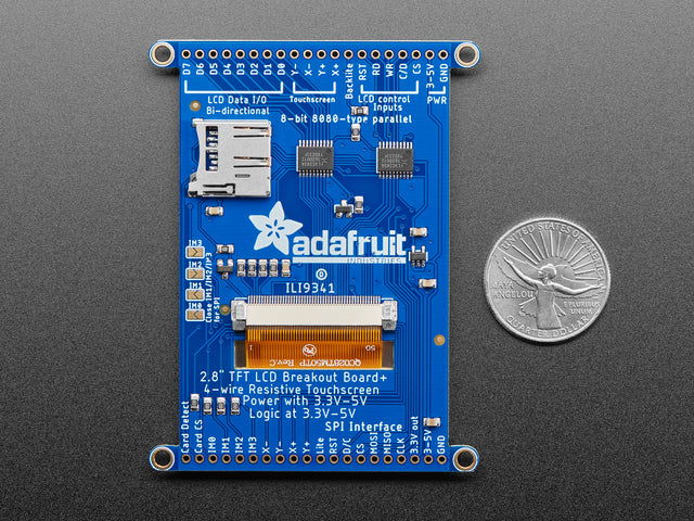 2.8" TFT LCD with Touchscreen Breakout Board w/MicroSD Socket