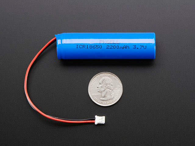 Lithium Ion Cylindrical Battery - 3.7v 2200mAh