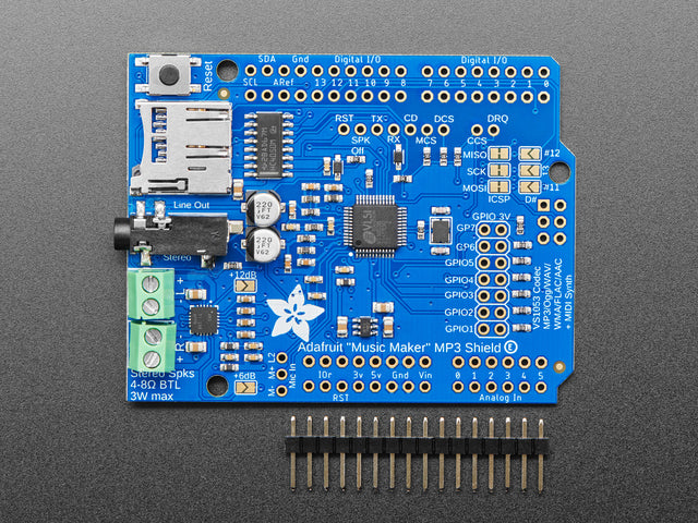Adafruit "Music Maker" MP3 Shield for Arduino w/3W Stereo Amp