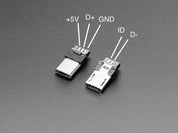 USB DIY Slim Connector Shell - MicroB Plug