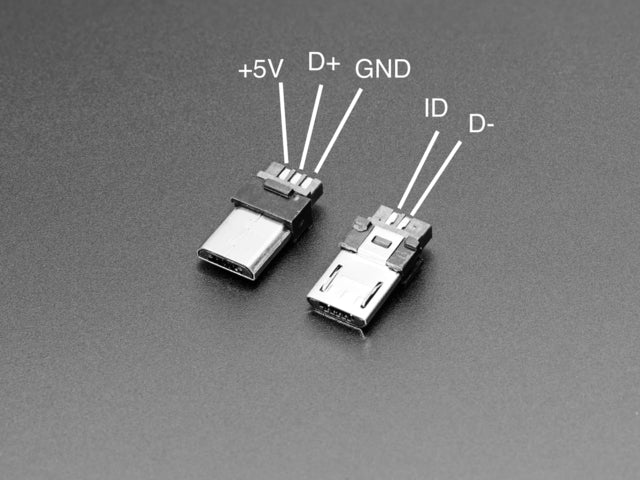 USB DIY Slim Connector Shell - MicroB Plug