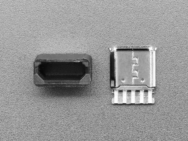 USB DIY Connector - MicroB Female Plug