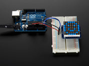 Small 1.2" 8x8 Ultra Bright Square Blue LED Matrix + Backpack