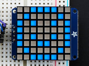 Small 1.2" 8x8 Ultra Bright Square Blue LED Matrix + Backpack