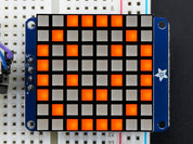 Small 1.2" 8x8 Ultra Bright Square Amber LED Matrix + Backpack