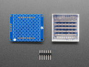 Small 1.2" 8x8 Ultra Bright Square Yellow LED Matrix + Backpack