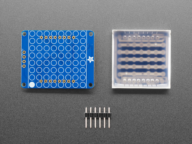 Small 1.2" 8x8 Ultra Bright Square Yellow LED Matrix + Backpack