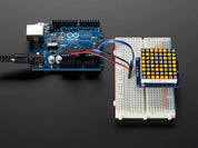 Small 1.2" 8x8 Ultra Bright Square Yellow LED Matrix + Backpack