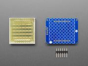 Small 1.2" 8x8 Ultra Bright Square White LED Matrix + Backpack