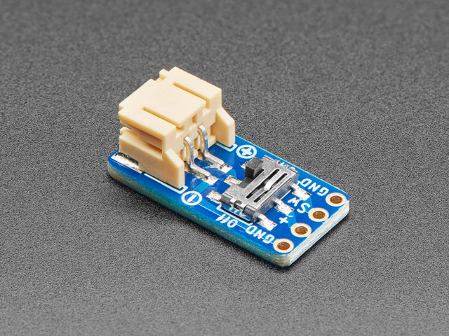 Switched JST-PH 2-Pin SMT Right Angle Breakout Board