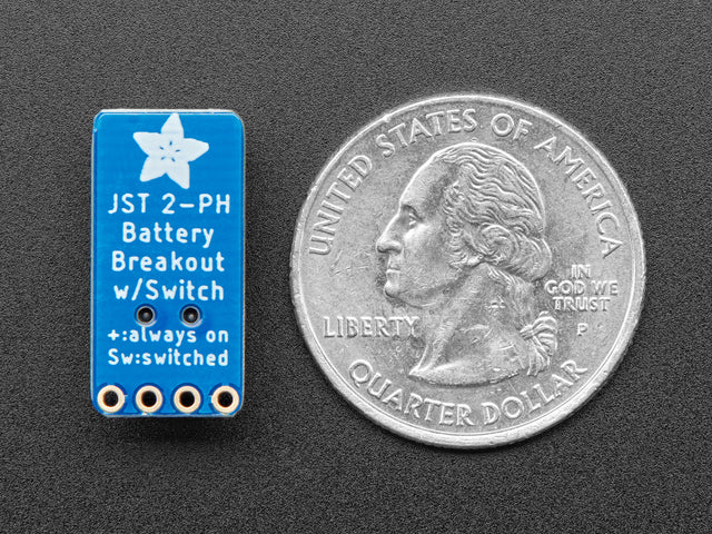 Switched JST-PH 2-Pin SMT Right Angle Breakout Board