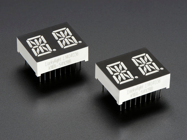 Dual Alphanumeric Display - Blue 0.54" Digit Height - Pack of 2