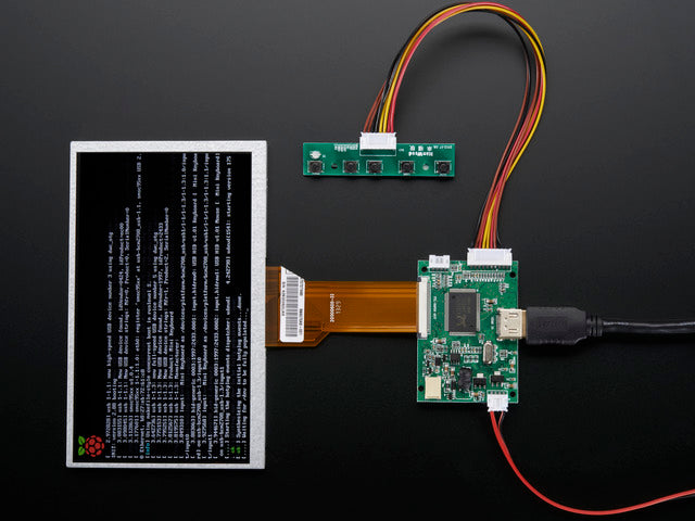 HDMI 4 Pi: 7" Display (no Touch) w/Mini Driver - 800x480 HDMI