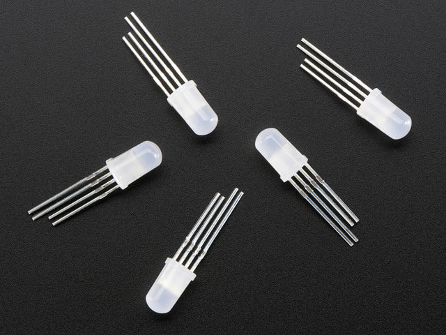 NeoPixel Diffused 5mm Through-Hole LED - 5 Pack