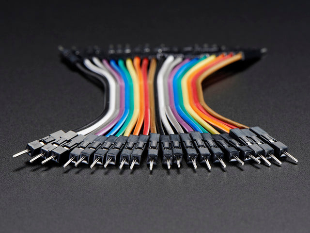 Premium Male/Male Jumper Wires - 20 x 3" (75mm)