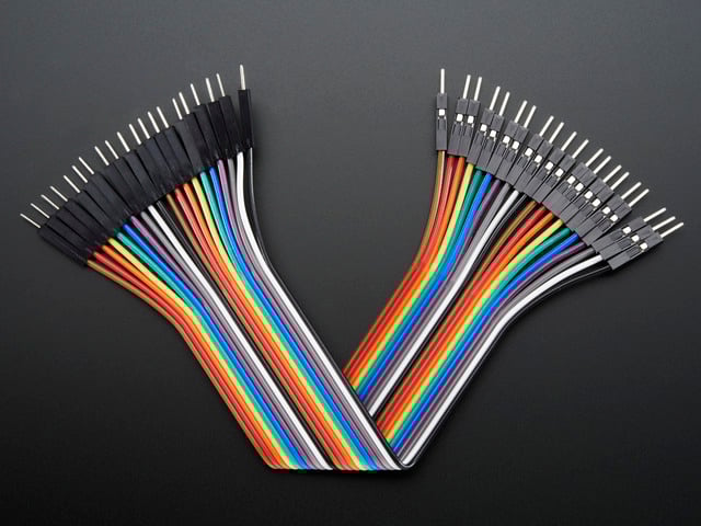 Premium Male/Male Jumper Wires - 20 x 6" (150mm)